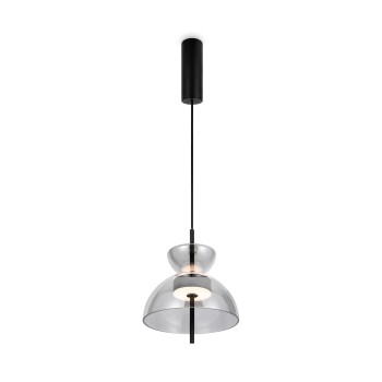 Pendul LED Bangkok negru Maytoni, D25, 12W, H348, smoky