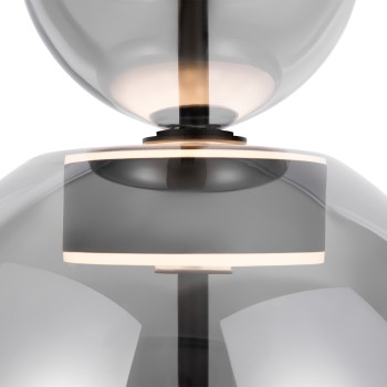 Pendul LED Bangkok negru Maytoni, D25, 12W, H348, smoky