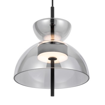 Pendul LED Bangkok negru Maytoni, D25, 12W, H348, smoky