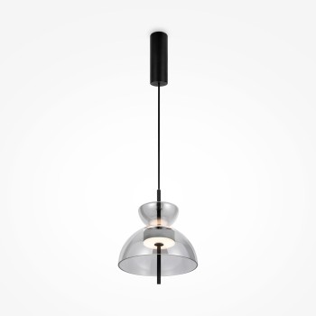 Pendul LED Bangkok negru Maytoni, D25, 12W, H348, smoky