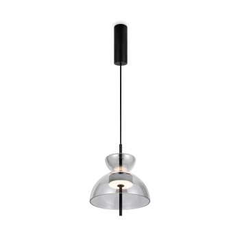 Pendul LED Bangkok negru Maytoni, D25, 12W, H348, smoky