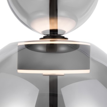 Pendul LED Bangkok negru Maytoni, D25, 12W, H348, smoky