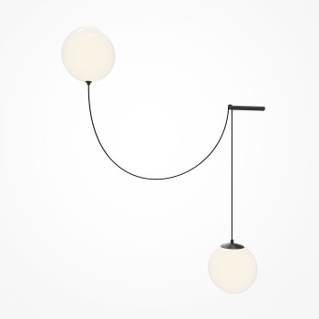 Pendul LED Twins negru Maytoni, D20, 20W