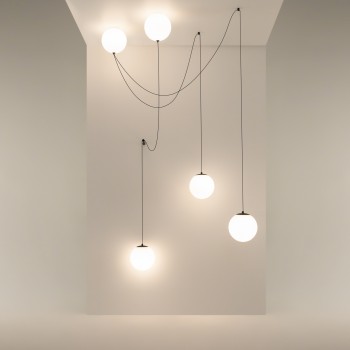 Pendul LED Twins negru Maytoni, D20, 20W