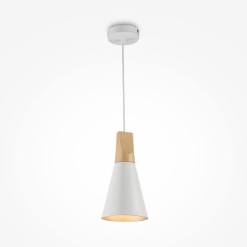 Pendul Bicones alb Maytoni, D14, 1xE27