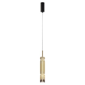 Pendul LED Ordo negru Maytoni, D8, 8W, H365, cognac