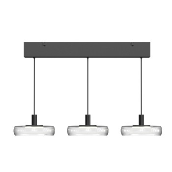 Lustră LED Float negru Maytoni, H200, 25W, IP20