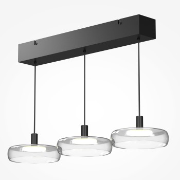 Lustră LED Float negru Maytoni, H200, 25W, IP20