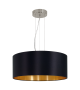 Pendul MASERLO 31605 Eglo, E27, 3x60W, nichel satinat, negru-auriu