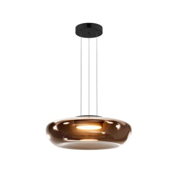 Pendul LED Bassa negru Maytoni, D45, 20W, brown