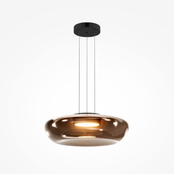 Pendul LED Bassa negru Maytoni, D45, 20W, brown