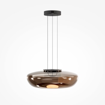 Pendul LED Bassa negru Maytoni, D45, 20W, brown
