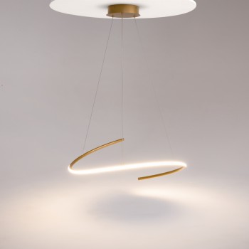 Lustră LED Curve alamă Maytoni, D60, 31W