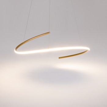 Lustră LED Curve alamă Maytoni, D60, 31W
