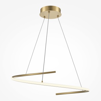Lustră LED Curve alamă Maytoni, D60, 31W