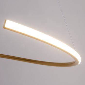 Lustră LED Curve alamă Maytoni, D60, 31W