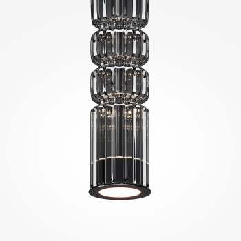 Pendul LED Ordo negru Maytoni, D8, 8W, H384, smoky