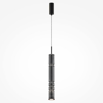 Pendul LED Ordo negru Maytoni, D8, 8W, H384, smoky