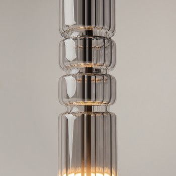 Pendul LED Ordo negru Maytoni, D8, 8W, H384, smoky