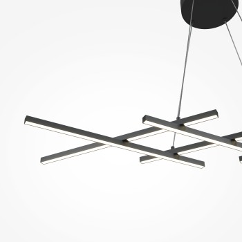 Lustră LED Halo negru Maytoni, H307, 40W