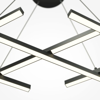 Lustră LED Halo negru Maytoni, H307, 40W