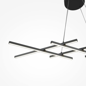 Lustră LED Halo negru Maytoni, H307, 40W