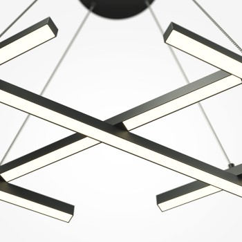 Lustră LED Halo negru Maytoni, H307, 40W