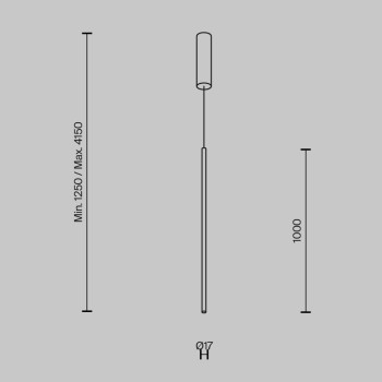 Pendul LED Halo negru Maytoni, D2, 15W