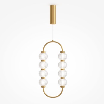 Pendul LED Amulet auriu Maytoni, H374, 16W