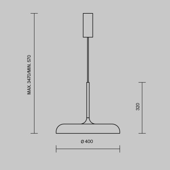Pendul LED Gerhard gri Maytoni, D40, 26W