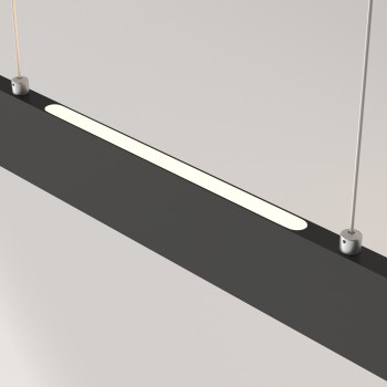 Pendul LED Step negru Maytoni, H100, 23W, 3000K