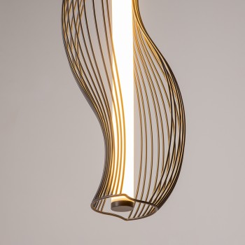 Pendul LED Shadows of the past negru Maytoni, H352, 20W