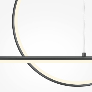 Lustră LED Halo negru Maytoni, H304, 40W