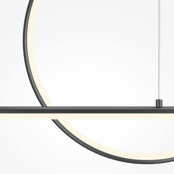 Lustră LED Halo negru Maytoni, H304, 40W