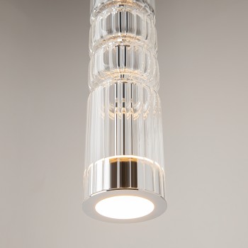 Pendul LED Ordo crom Maytoni, D8, 8W, H384