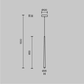 Pendul LED Cascade alamă Maytoni, D4, 6W