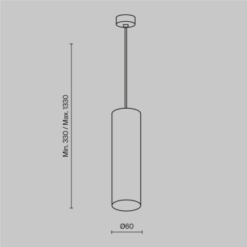 Pendul Focus alb Maytoni, D6, 1xGU10