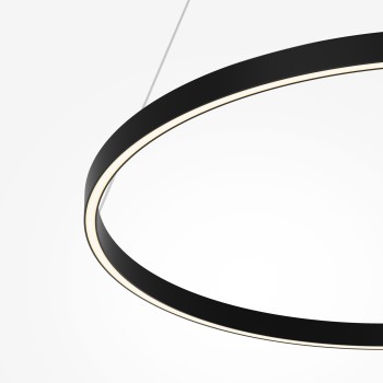 Lustră LED Rim negru Maytoni, D80, 51W