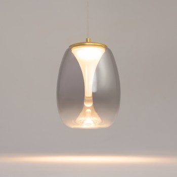 Pendul LED Splash auriu Maytoni, D20, 7W, smoky