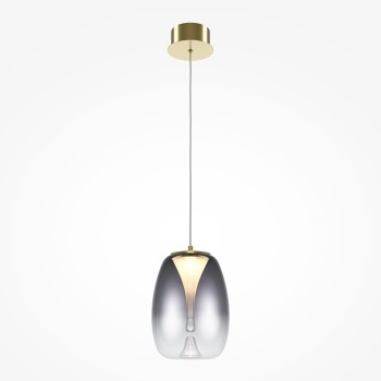 Pendul LED Splash auriu Maytoni, D20, 7W, smoky