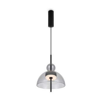 Pendul LED Bangkok negru Maytoni, D25, 12W, H350, grey