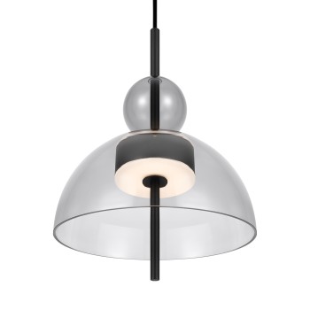 Pendul LED Bangkok negru Maytoni, D25, 12W, H350, grey