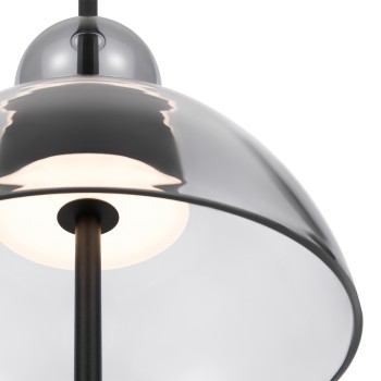 Pendul LED Bangkok negru Maytoni, D25, 12W, H350, grey