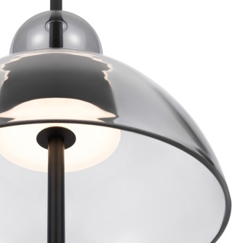 Pendul LED Bangkok negru Maytoni, D25, 12W, H350, grey