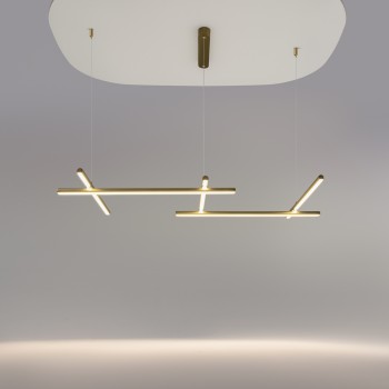 Lustră LED Radiance auriu Maytoni, H310, 50W
