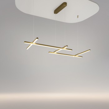 Lustră LED Radiance auriu Maytoni, H310, 50W