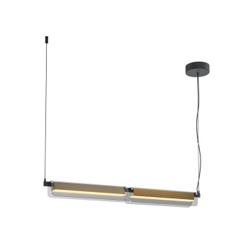 Lustră LED Flat negru Maytoni, H312, 20W, grey