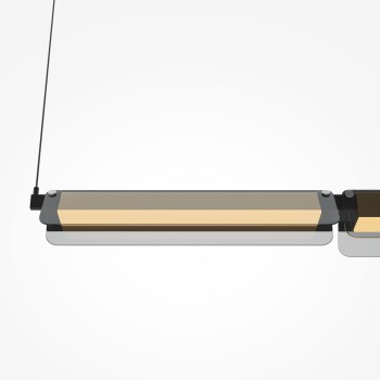 Lustră LED Flat negru Maytoni, H312, 20W, grey