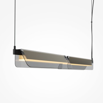 Lustră LED Flat negru Maytoni, H312, 20W, grey