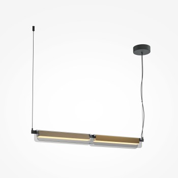 Lustră LED Flat negru Maytoni, H312, 20W, grey